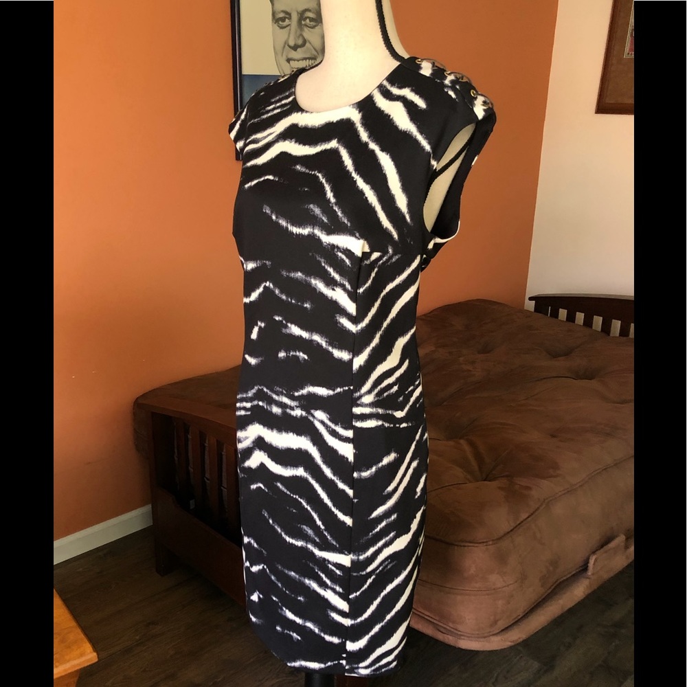 MICHAEL KORS black and cream sleeveless dress - Picture 6 of 8